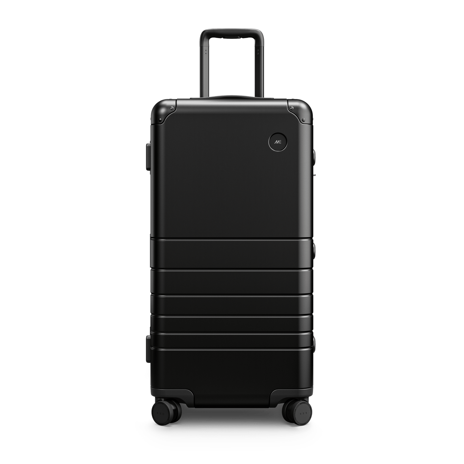 Caviar Black Scaled | Front view of Aluminum Trunk in Caviar Black