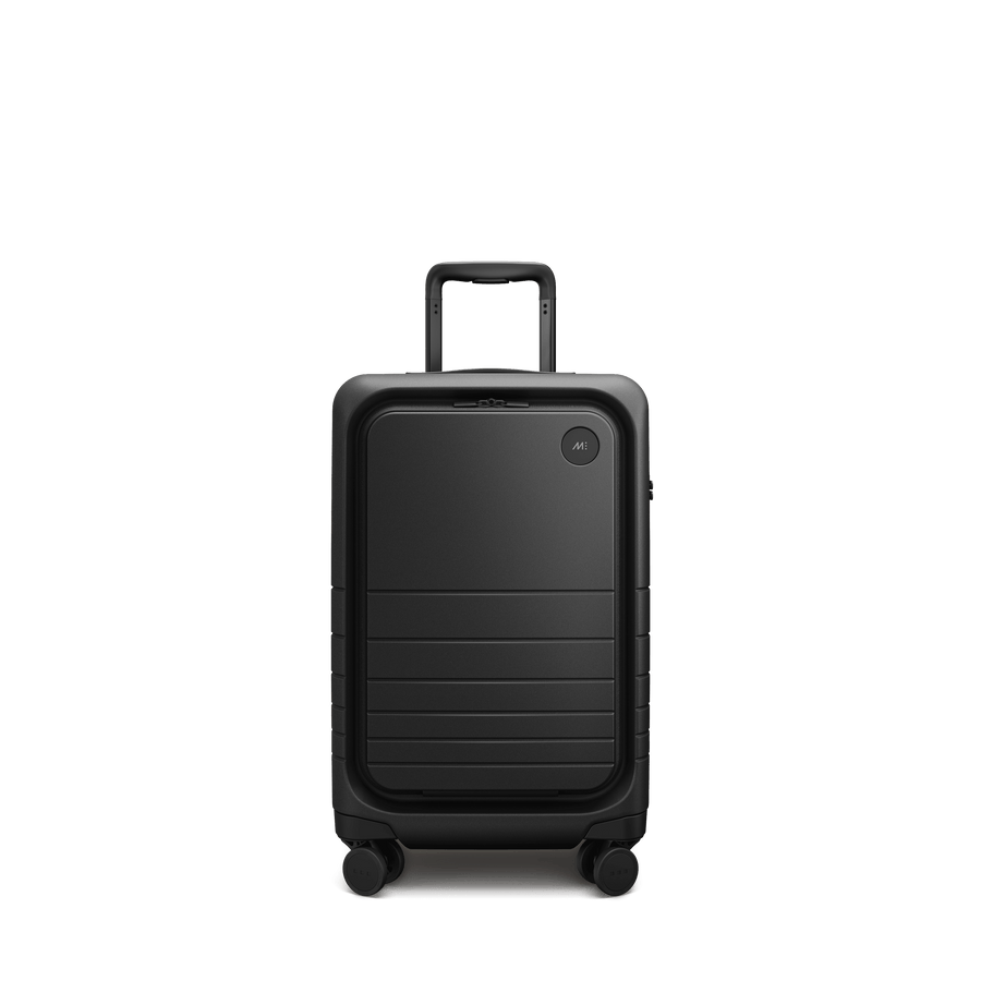 Midnight Black Scaled | Front view of Expandable Carry-On Pro in Midnight Black