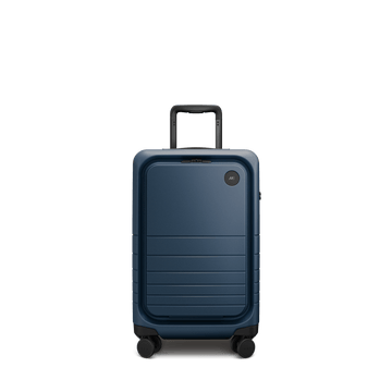 Front view of Expandable Carry-On Pro in Ocean Blue