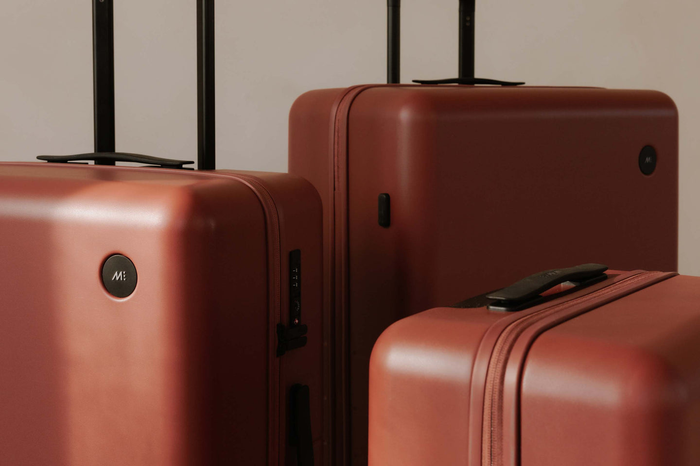 Monos luggage different sizes in Terracotta