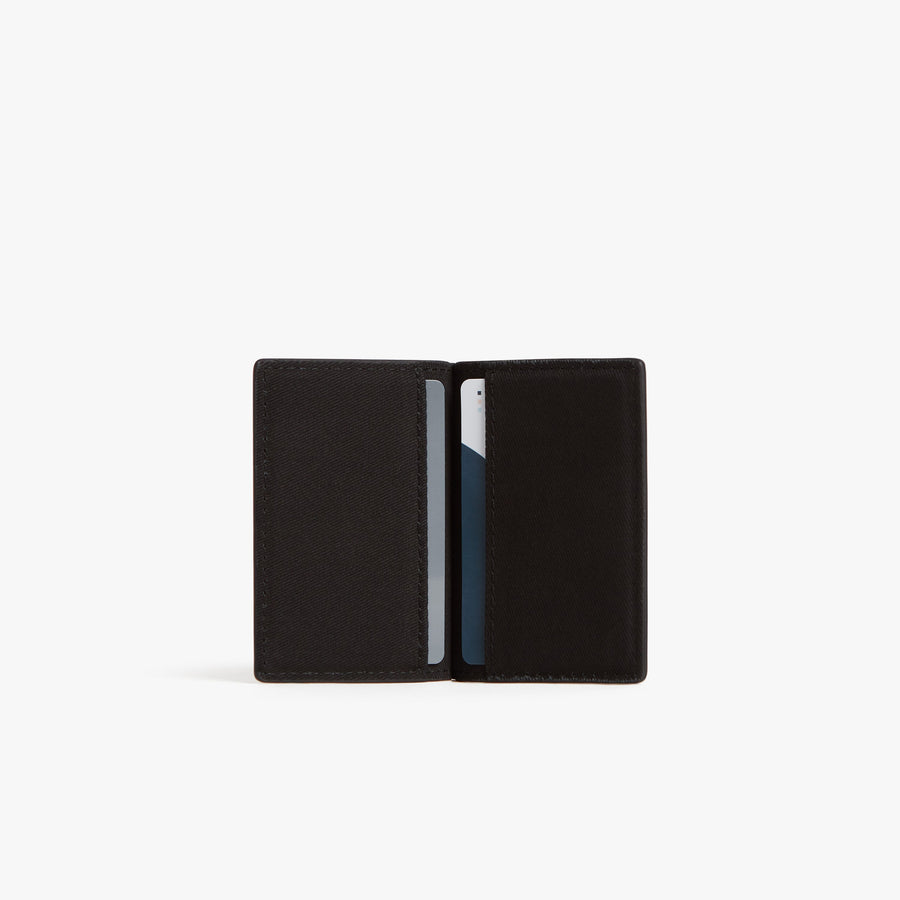 Carbon Black | Open view of Slim Wallet in Carbon Black