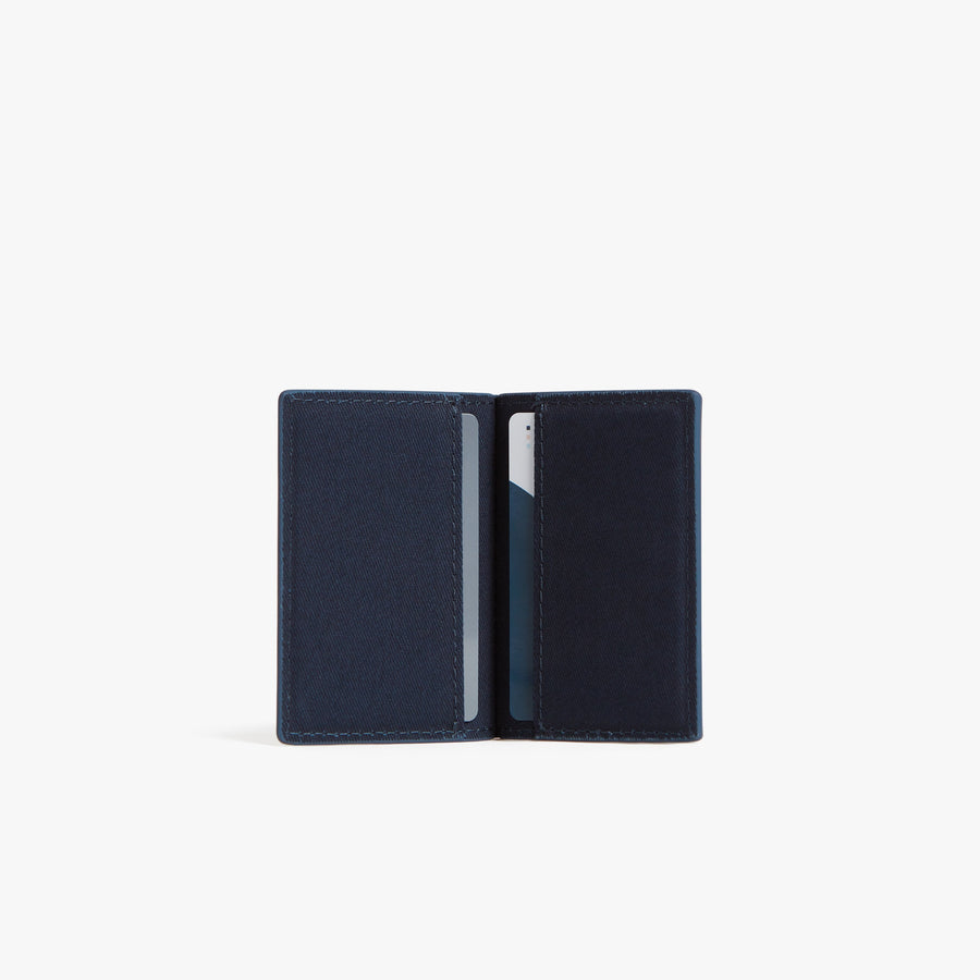 Oxford Blue | Open view of Slim Wallet in Oxford Blue