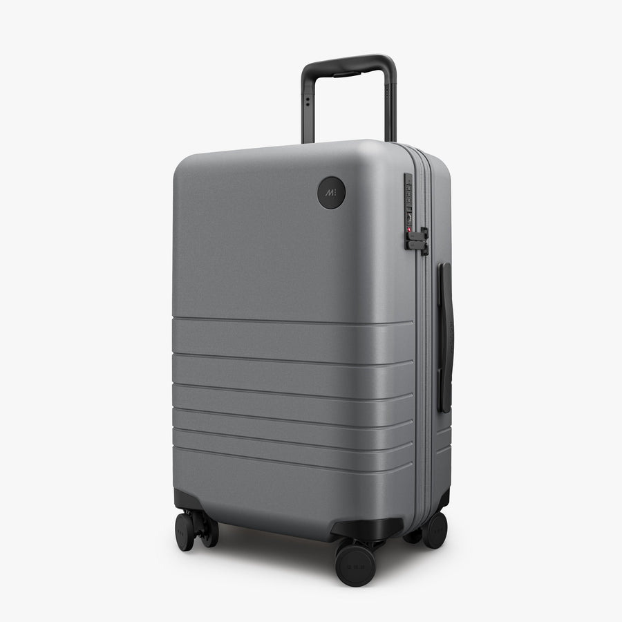 Storm Grey | Angled view of Expandable Carry-On in Storm Grey