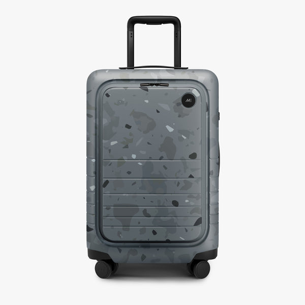 Terrazzo Graphite | Front view of Carry-On Pro Plus in Terrazzo Graphite
