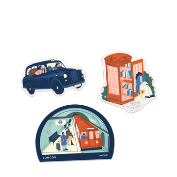 London stickers set of three