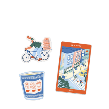New York stickers set of three