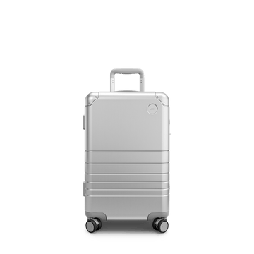 Front view of Aluminum Carry-On Plus in Aspen Silver