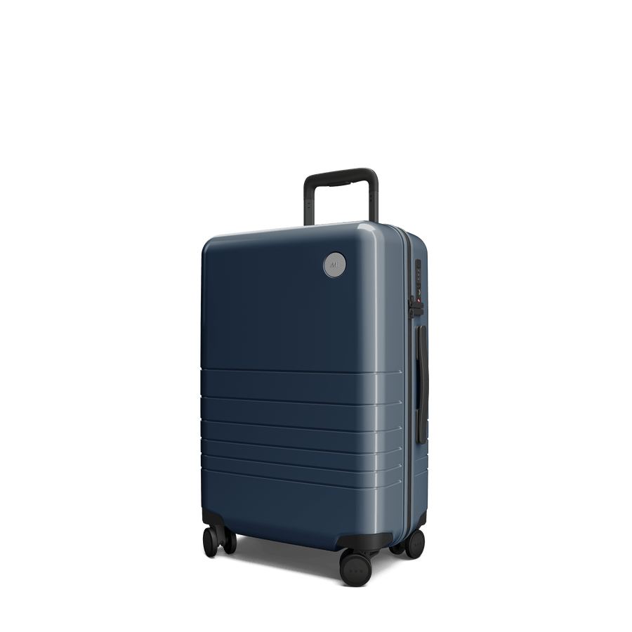 Arles Blue (Glossy) Hover | Angled view of Carry-On Plus in Arles Blue