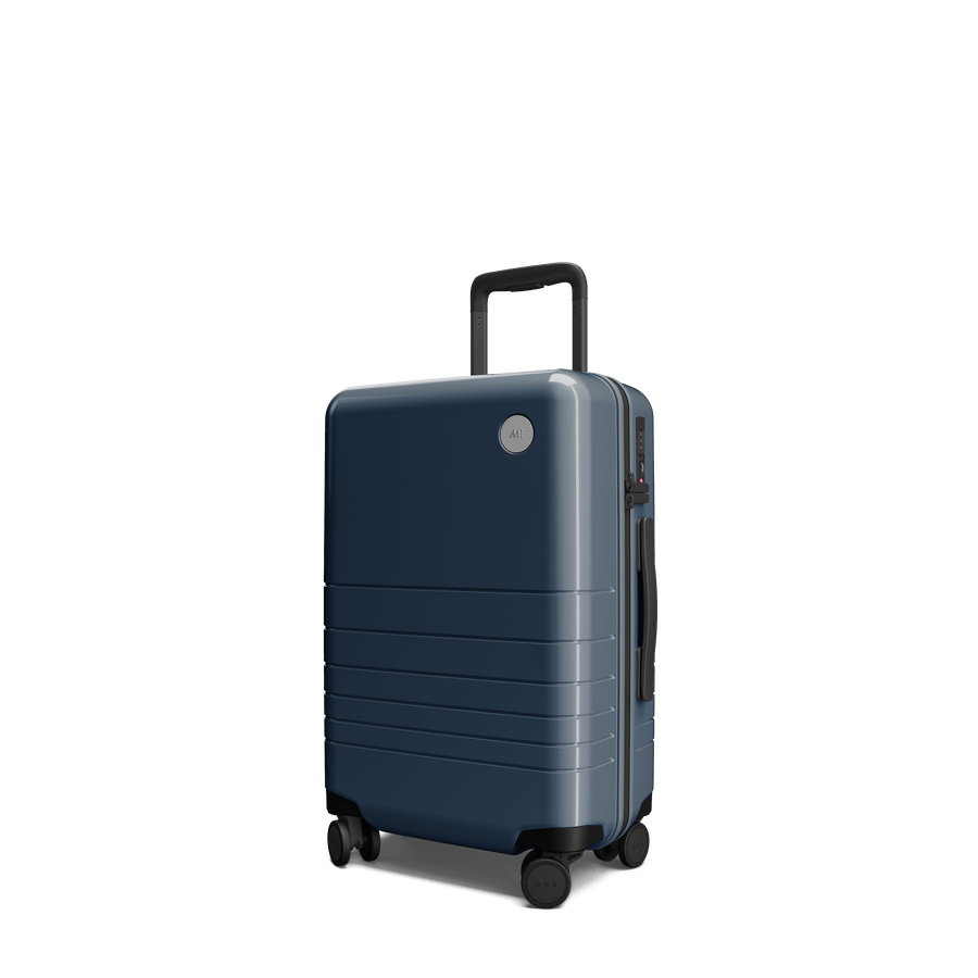 Arles Blue (Glossy) Hover | Angled view of Carry-On in Arles Blue