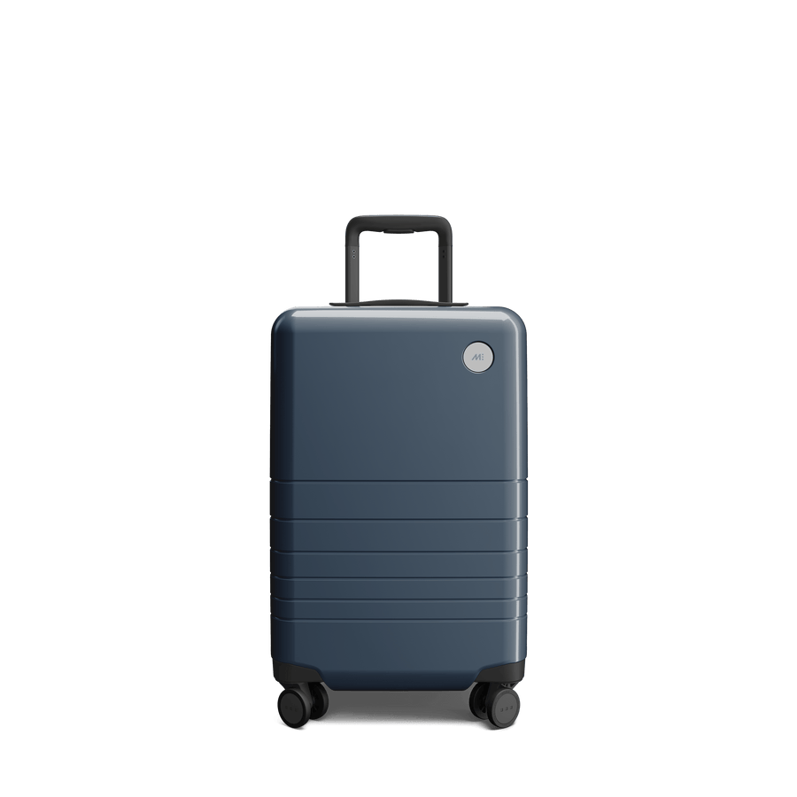 Arles Blue (Glossy) Scaled | Front view of Carry-On in Arles Blue