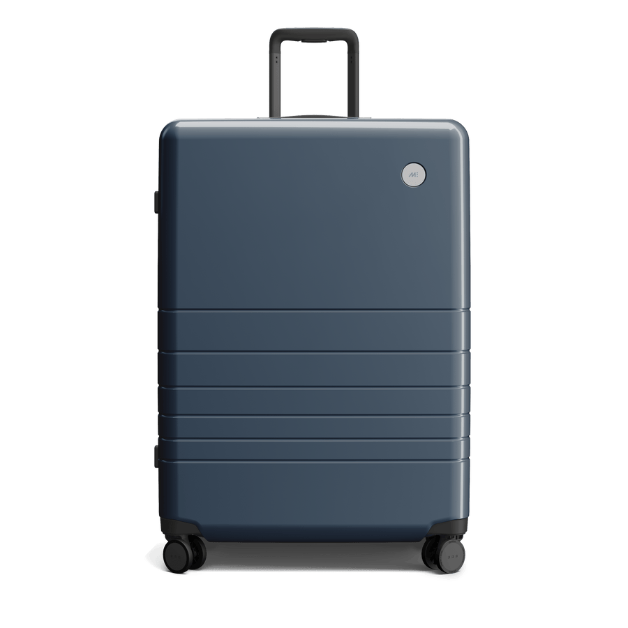 Arles Blue (Glossy) Scaled | Front view of Check-In Large in Arles Blue