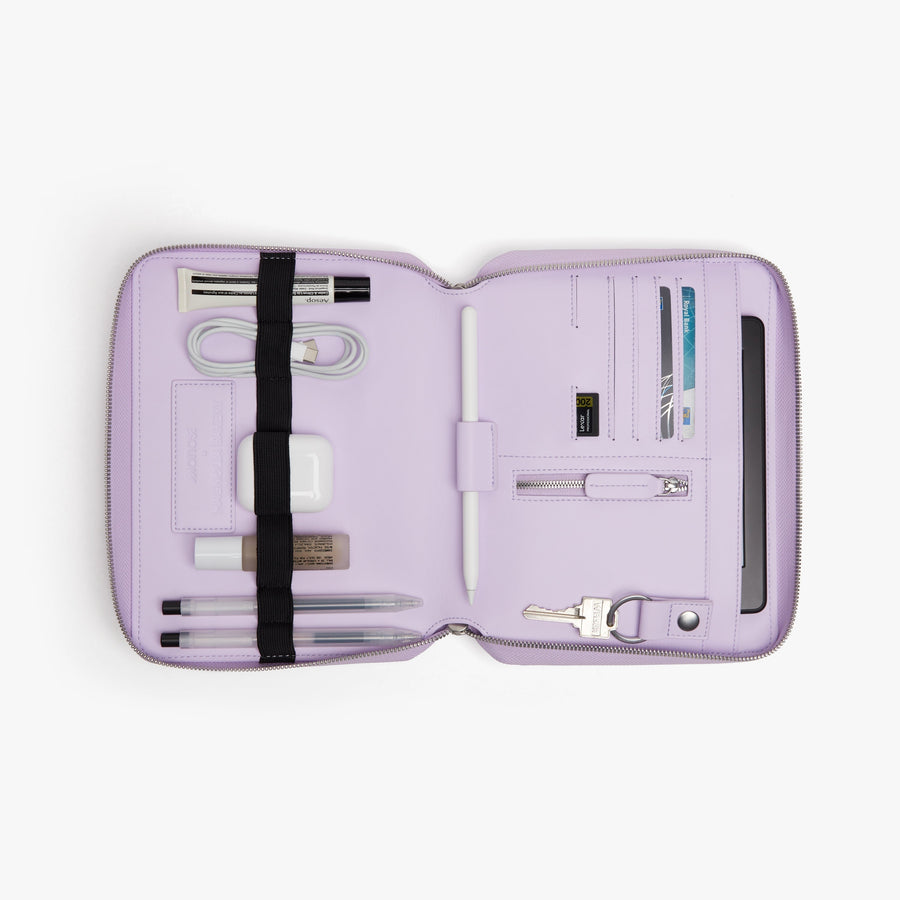 Purple Icing (Vegan Leather) | Inside view of Metro Folio Kit in Purple Icing