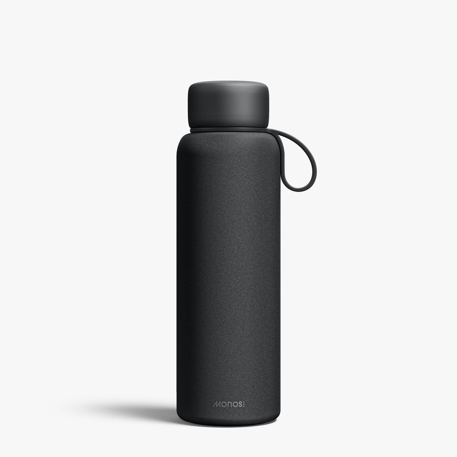500 mL / Carbon Black | Front view of 500 mL Kiyo UVC Bottle in Black