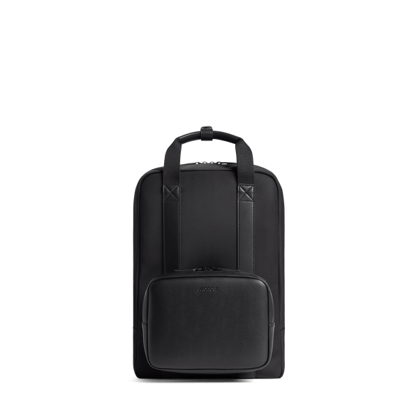 Carbon Black Scaled | Front view of Metro Backpack Carbon Black