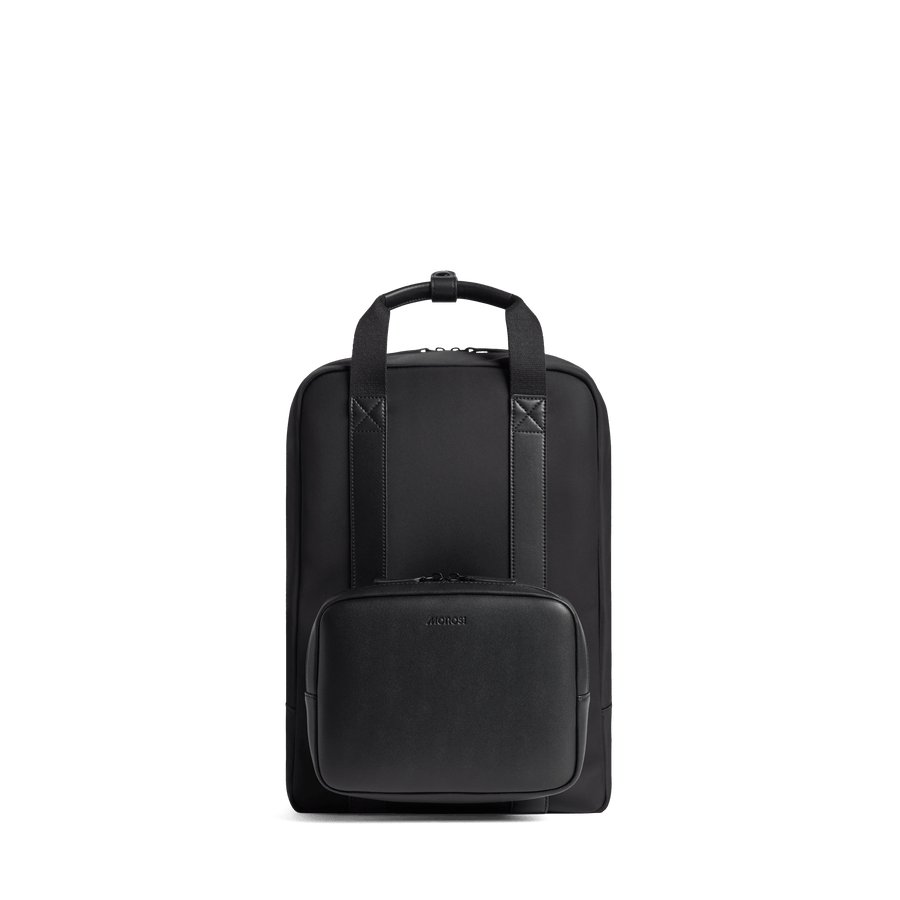 Carbon Black Scaled | Front view of Metro Backpack Carbon Black