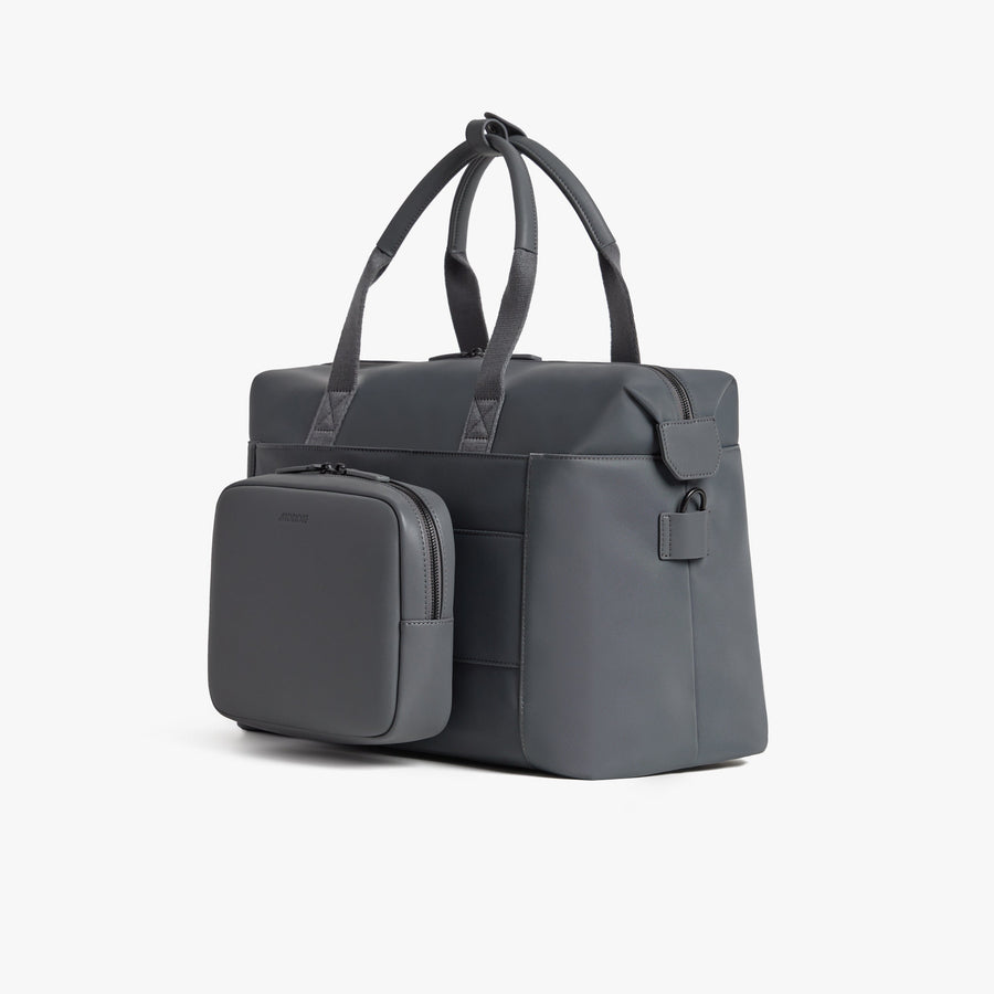 Dover Grey | Angled view of Metro Duffel in Dover Grey