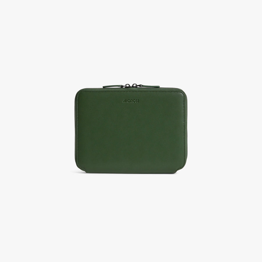 Juniper Green (Vegan Leather) | Front view of Metro Folio Kit in Juniper Green