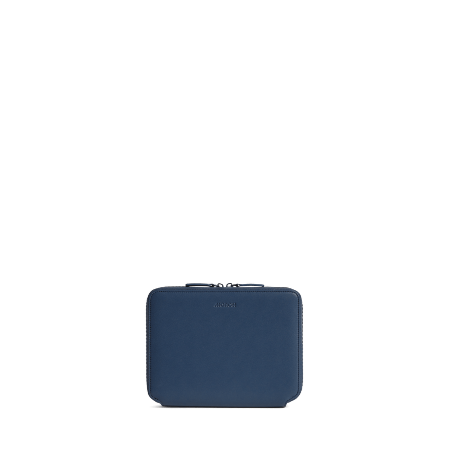 Oxford Blue (Vegan Leather) Scaled | Front view of Metro Folio Kit in Oxford Blue