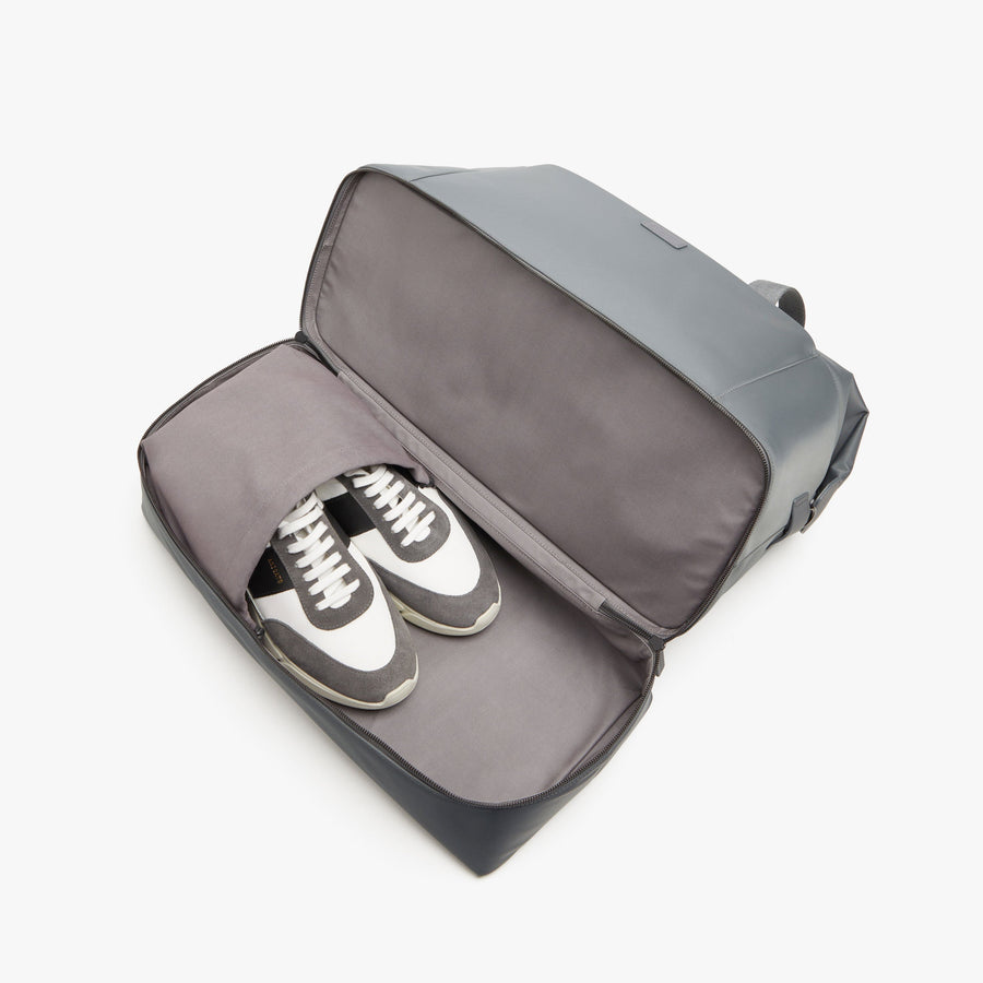 Dover Grey | Shoe compartment view of Metro Weekender in Dover Grey