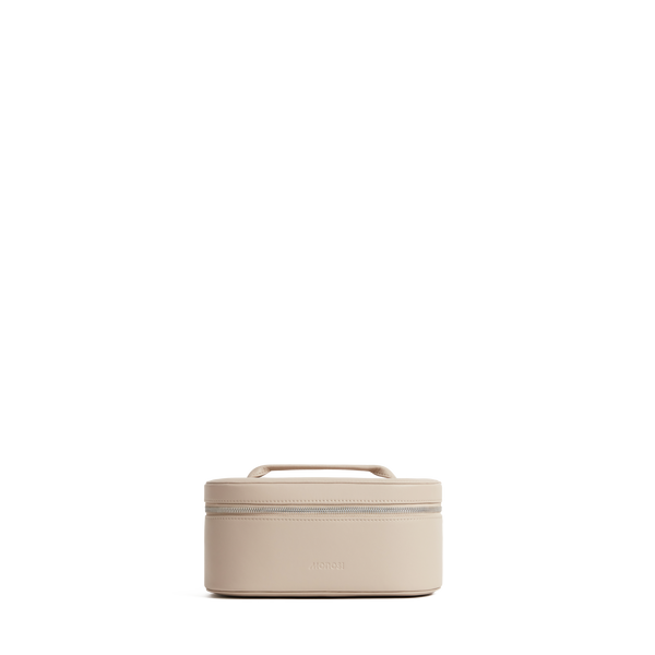 Ivory (Vegan Leather) Scaled | Metro Cosmetic case in Ivory