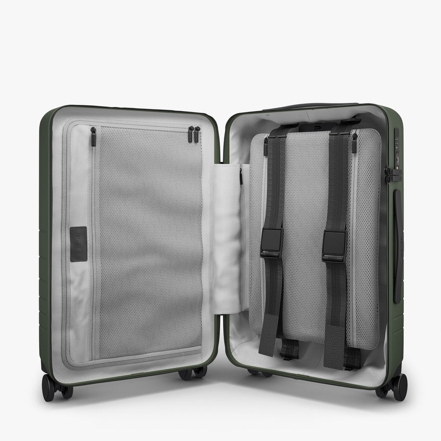 Olive Green | Inside view of Carry-On Pro in Olive Green
