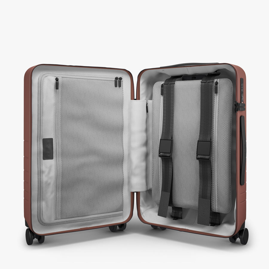 Terracotta | Inside view of Carry-On Pro in Terracotta